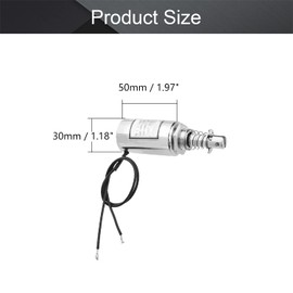 Fielect DC 12V 15N Push Pull Type Tubular Solenoid Electromagnet, Linear Motion, MQ8-Z15B-12V