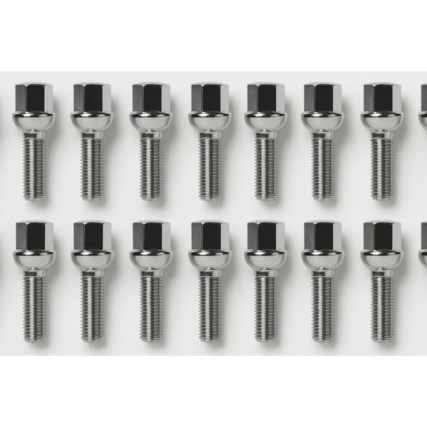 20 Pcs Lug Bolts Ball Seat 12x1.5 Thread 27mm Shank
