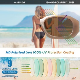 JiSoo Retro Rectangle Sunglasses Women, Vintage Rectangular Polarised Sunglasses Womens 90s Sun Glasses,Brown