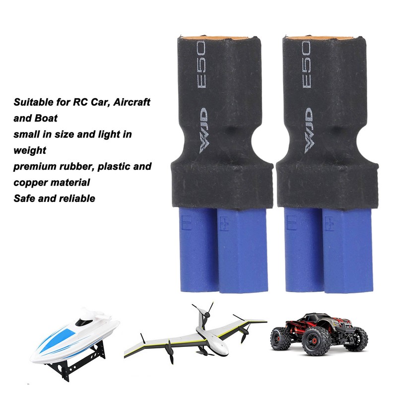 5Pcs EC5 to XT60 Adapter Rubber Plastic Copper Sturdy Accurate