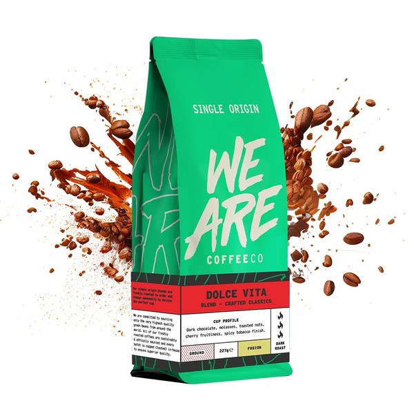 Coffee Ground for Cafetiere, 227g Bag Dolce Vita Blend Ground