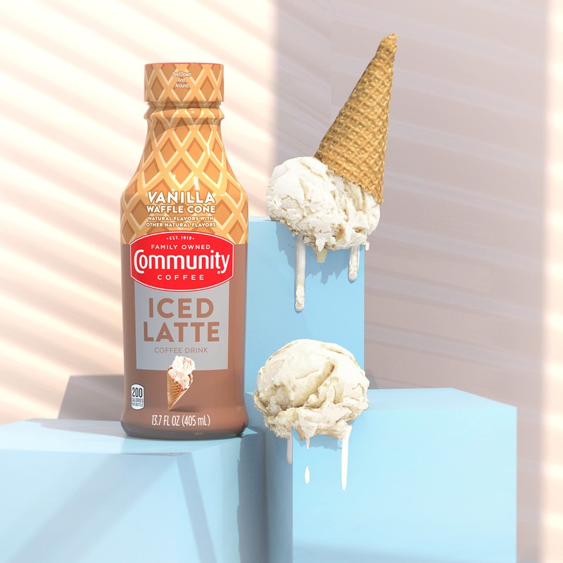 Community Coffee Vanilla Waffle Cone Iced Latte Ready To Drink,