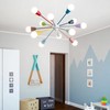 Aleslsop Colorful Chandelier,12-Light Sputnik Ceiling Light Fixture, Sputnik Chandelier with