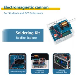 EIELE Electromagnetic Transmitter Electronic Component Soldering Kit Adult Soldering Practice Kit DIY Creative Shooting Game Kit Electronic Mini Voltage Converter Module