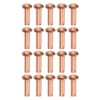 sourcing map 150 Pcs Copper Solid Rivets, 0.16"x0.47" Half Round