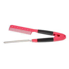 Healeved Hair Comb Pink Styling Comb Plywood Hairdressing Tool Women Clip V-shaped