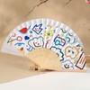 Pack of 12 White Hand Fan Sturdy Hand Fan Foldable