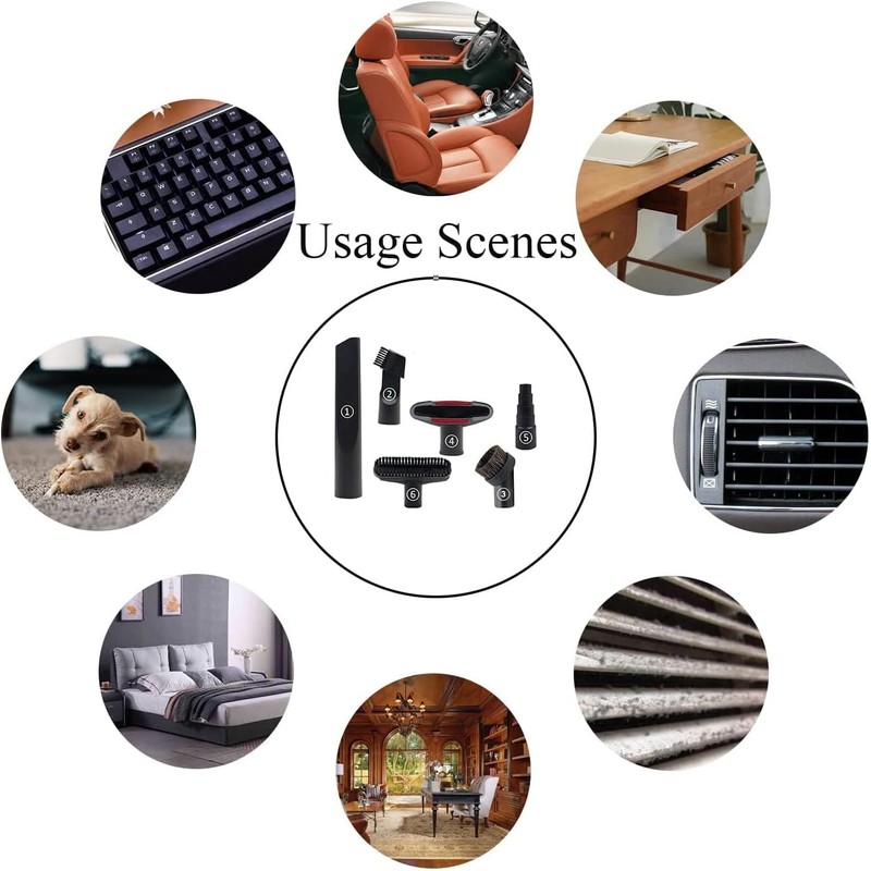 Letture 6 Piezas Accesorios de Reemplazo para Aspiradora Manguera