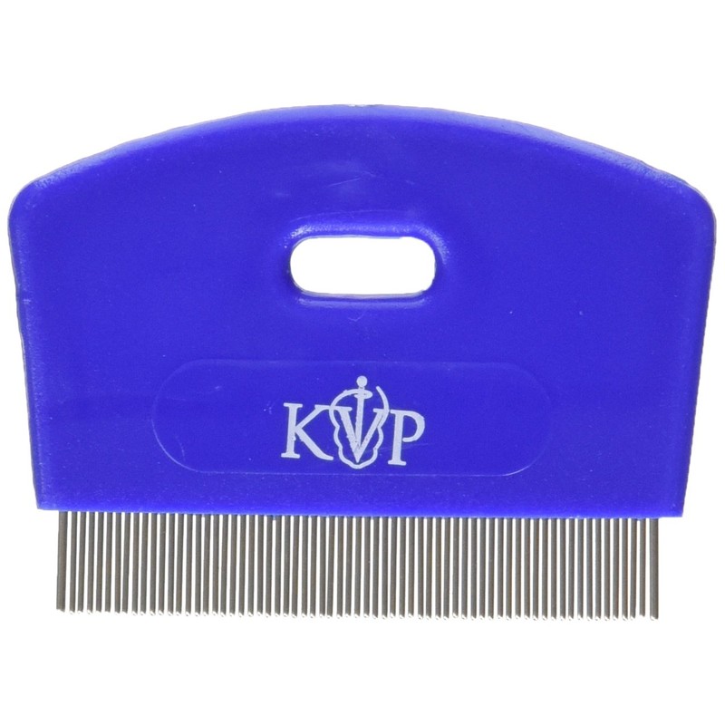 KVP Cat Flea Comb Stainless Steel Teeth with Plastic Handle