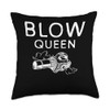 Blow Queen Autumn Leaf Blower Throw Pillow