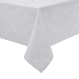 Tablecloth Ivy Leaf White - 100% Egyptian Cotton 45"x45" (115x115cm)