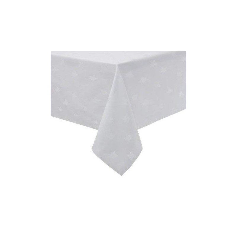 Tablecloth Ivy Leaf White - 100% Egyptian Cotton 45"x45" (115x115cm)