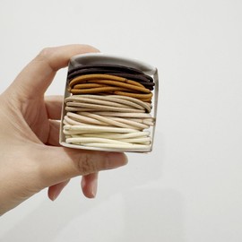 48 Pieces Elastic Hair Ties for Women, 3mm Hair Bands for Thick or Thin Hair, No Damage Elastic Hair Accessories for Girls and Women (Neutral Color)