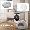 Cozy Mouse Ear Pet Cave Bed Ultra-Soft Gray Plush cave