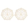 sourcing map 2Pcs Retro Lace Placemats, 13x13inch Round French Crochet