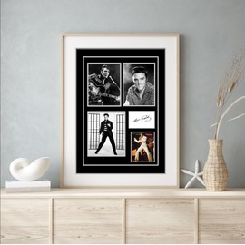 Stunning Quality Elvis Presley Signed/Autographed Print (A3 Print 42cm x 29.7cm)