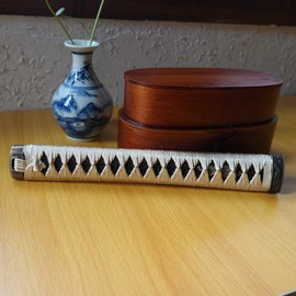 Sword Handle Tsuka 10.2in Or Special Specifications Alloy/Copper/Iron Fittings and Imitation or Real Samegawa (DB03, 26cm/10.2in)