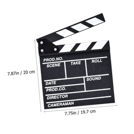 Operitacx 1pc Board Film Equipment Photo Booth Props Film Clapboard Film Decor Photo Booth Signs Home Cinema Accessories Smart Film Stage The Clapper Reel Wooden Film Clapper Black