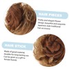 PACKOVE 2pcs Messy Curly Hair Bun Extensions with Hair Tie