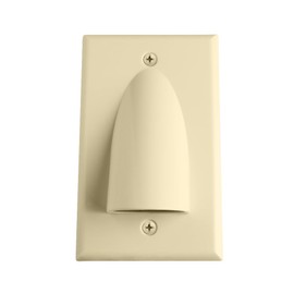 Single Gang Bundled Cable Wall Plate, Ivory