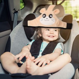 MINGZE Baby Child Car Seat Head Support, Car Safe and Cozy Sleep Positioner, Adjustable Safety Seat Fastening Belt, Safety Belt Protector Headrest Neck Support for Children Baby(White)