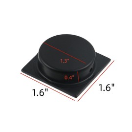 Geesatis 2 Pcs Recessed Door Handles Finger Pulls Handles Cabinet Pulls Sliding Door Pull 1.6x1.6inch Black, 304 Stainless Steel