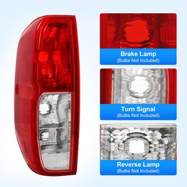 ELH Tail Light Assembly Compatible With 2005-2021 05-21 Nissan Frontier / 2009-2012 09-12 Suzuki Equator Chrome Trim Left Side and Right Side