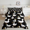 Homewish Cute Duck Full Size Comforter Set,Cartoon Farmhouse Livestock Animal