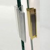 Clear Polycarbonate U-Channel with Magnet and Bright Gold Metal Strike Plate for 3/8" Glass Shower Doors