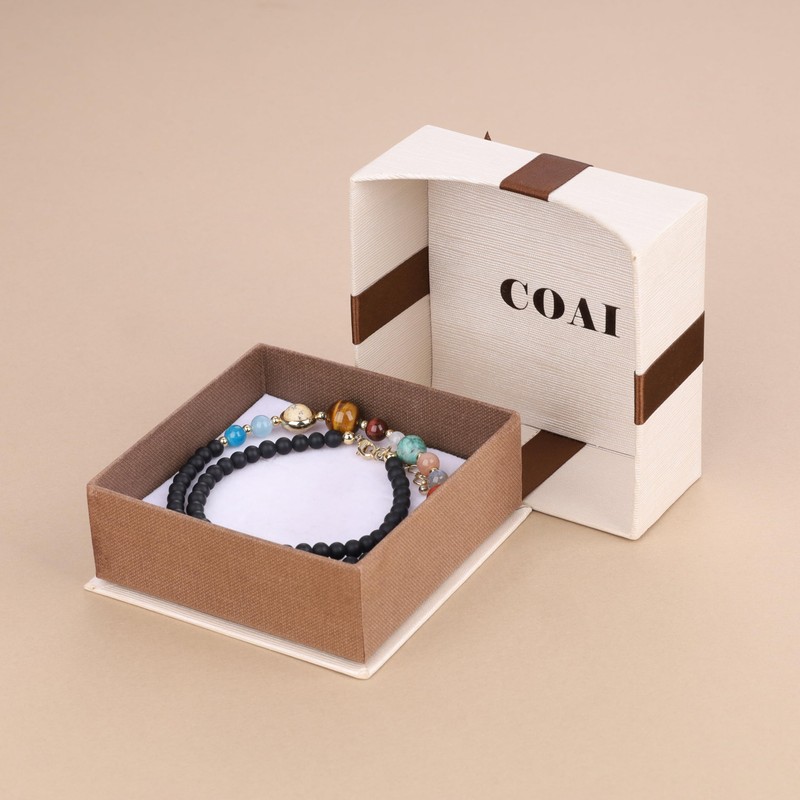 COAI Gemstones Solar System Chains, Copper, Onyx