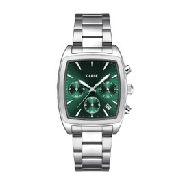 Cruz Quartaut CW52002 Women's Silver Wristwatch, green/silver, Classic