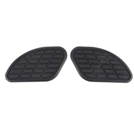 2 x Motorcycle Fuel Tank Traction Pad Protector Vintage Universal Knee Joint Sticker (Black)