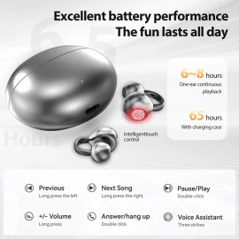 Audfonos Clip-ear 360 Inalambricos Bluetooth Gimnasio Micrfono Hd Sonido Hifi Integrado Auriculares Yooty Open Ear Cancelacin De Ruido Earbuds Gamer  