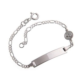Baby and Child ID Bracelet Angel I with Engraving on Both Sides/Packaged 925 silver length: 11 cm, Sterling Silver