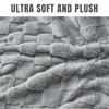 Fleece Throw Blanket for Sofa - Soft Checkered Single Blankets