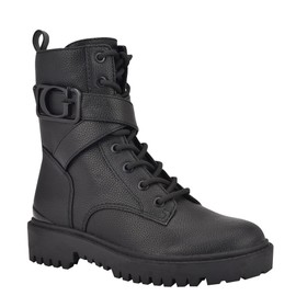 GUESS Women's ORANA Combat Boot, Black, 6.5