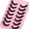 JIMIRE Cat Eye Lashes with Eyelash Glue Russian Strip D