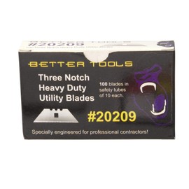 3-Notch Heavy Duty Utility Blades P/N 20209 10 pcs/tube, 100 pcs total