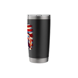 Corgi American Flag USA Patriotic Corgi 4th of July Stainless Steel Insulated Tumbler
