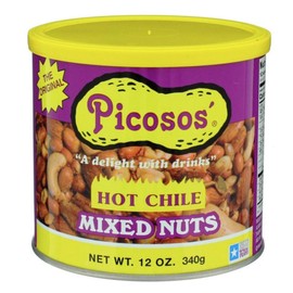 Picosos Hot Chile Mixed Nuts 12oz Can (Pack of 4)