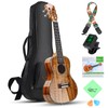 Hricane Professional Concert Ukulele 23 Inch for Adults, Koa Acacia