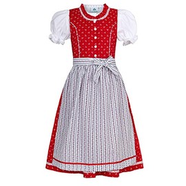 Isar T Children's Dirndl Fox City Red Set of 3 Size 80, red