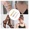 SUPERFINDINGS 9pcs 3 Colors Brass Fold Over Clasp Extender Necklace