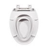 Sorelle Elongated Family Toilet Seat in Glossy White, Soft Close