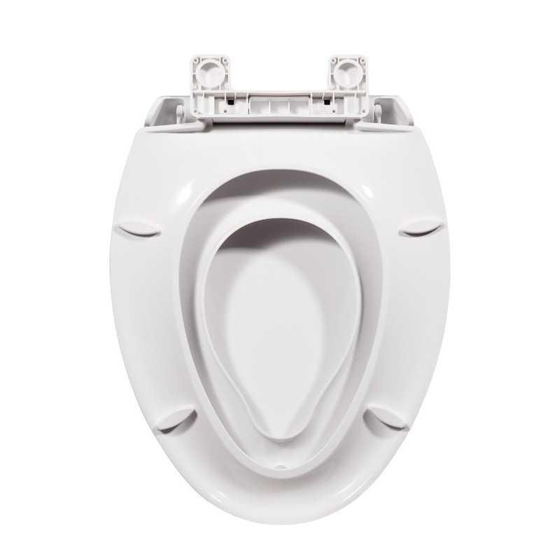 Sorelle Elongated Family Toilet Seat in Glossy White, Soft Close