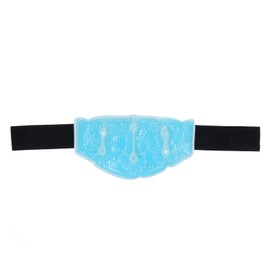 Gel Beads Ice Pack Ice Bag for Neck Adjustable Strap Reusable Hot Cold Pack with Soft Plush Backing for Men Women Blue