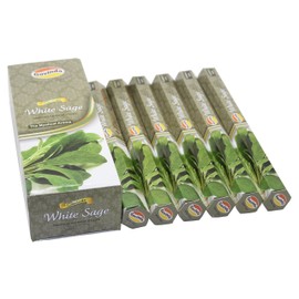 Govinda Incense - White Sage - 120 Incense Sticks, Premium Incense, Masala Coated