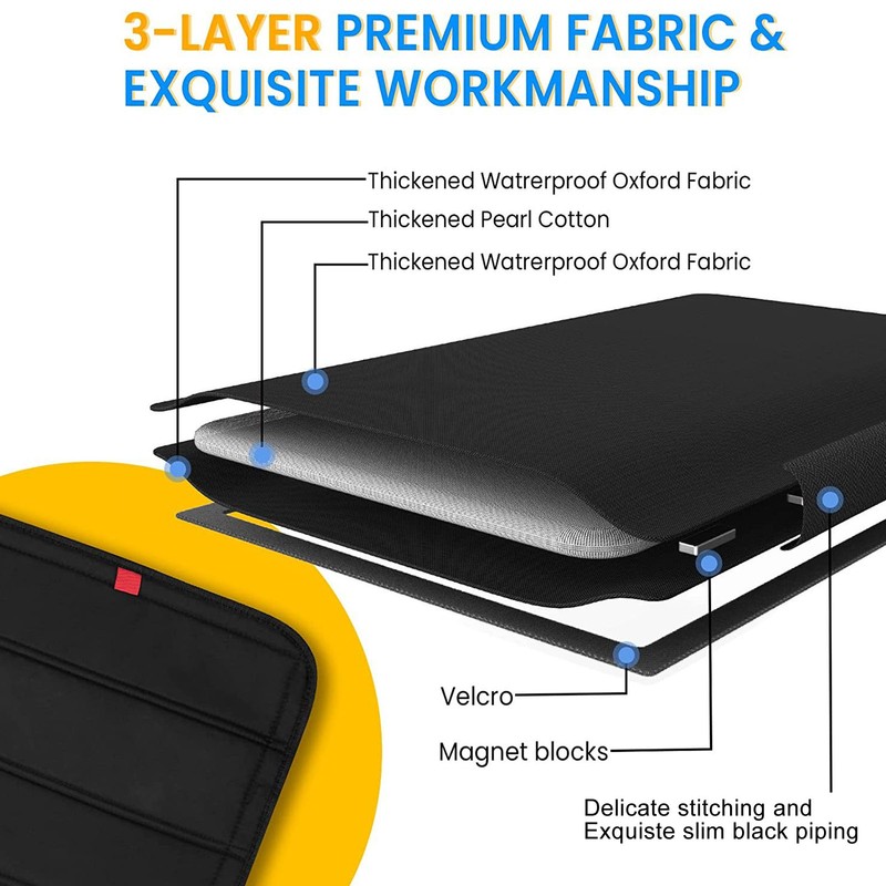 RV Window Shade Magnetic Suction Foldable Door Window Cover UV