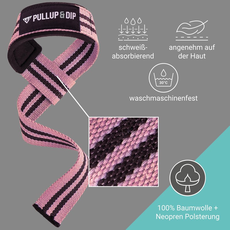 PULLUP & DIP Weight Lifting Straps for Weight Training, Padded