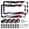 American Flag License Plate Frames - 2 Pack Front Rear